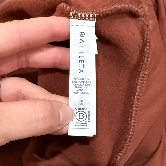New Athleta Altitude Polartec Half Zip Sweatshirt Womens XL Mahogany Brown Fall - Picture 13 of 14